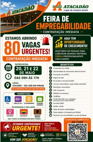 Atacadão - Oportunidade de Emprego 