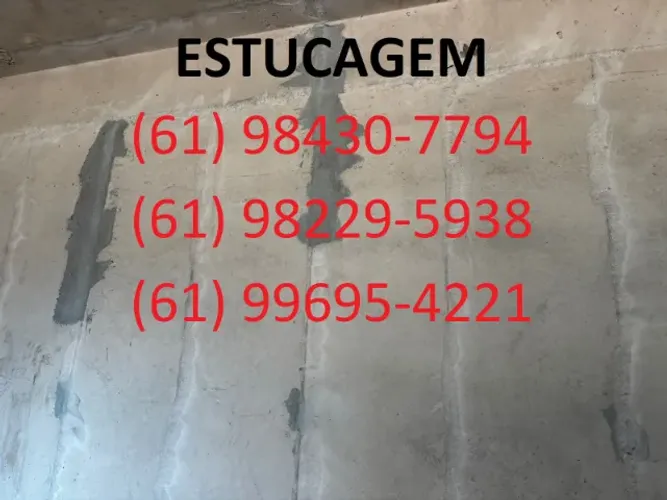 Empreita ESTUCAGEM Águas Lindas (Lixar, e regularizar paredes)