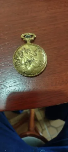 Relógio antiguidade banho a ouro