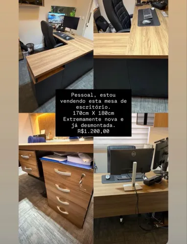 Vende-se mesa de escritório. Bastante conservada.