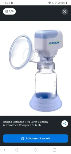 Bomba Extração Tira Leite Eletrica Automatica Compact G-tech Voltagem Bivolt