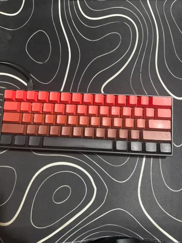 Teclado Magnético Akko Monsgeek 8KHz Fun60 Pro He Argb Cor Flame Cor De Teclado Vermelho