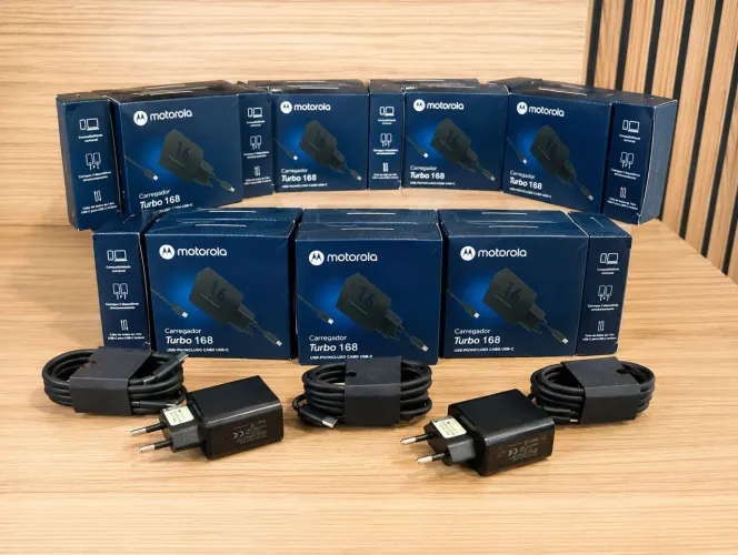 Carregador Motorola Original Turbo 168W + Cabo USB-C | Novo Lacrado(POUCAS UNIDADES)