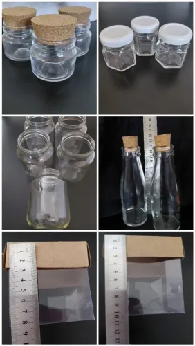 Potes de vidro e embalagem para artesanato, velas ou temperos