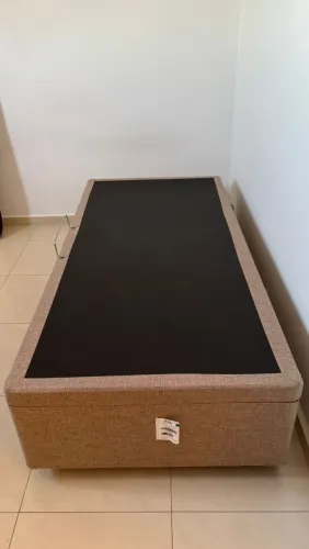 Cama box/baú solteiro com colchão 