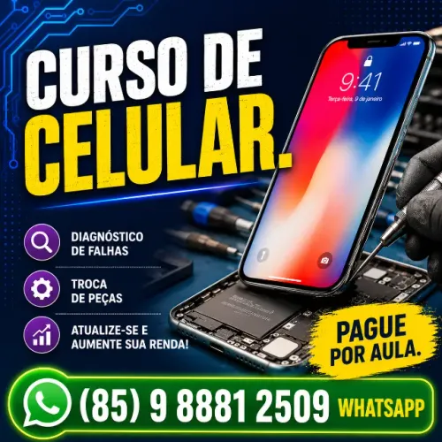 Curso de Celular em Fortaleza. Pague por Aula.