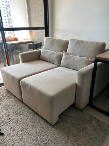 Sofá boucle bege