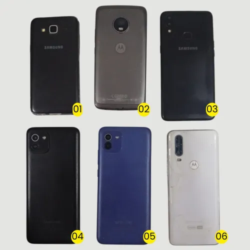 Lote 6 Celulares - Samsung e Motorola ( Para Peças /Não ligam )