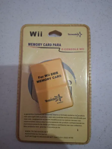 Wii memory card nunca usado lacrado para wii