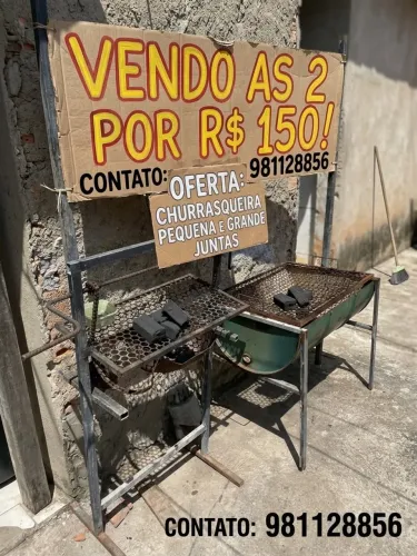 Churrasqueira pequena e grande