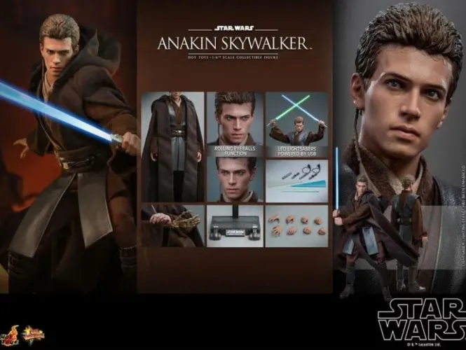 Hot toys Anakin Skywalker episódio 3 clone Wars ataque dos clones Jedi 