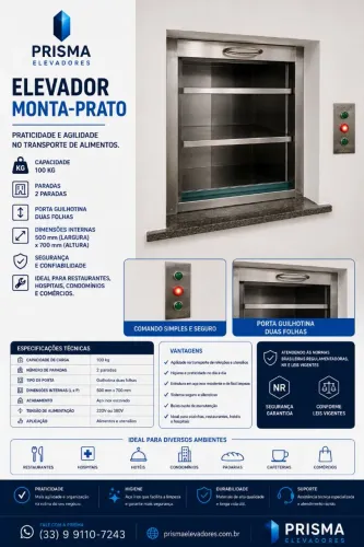 Elevador Monta Carga 100kg
