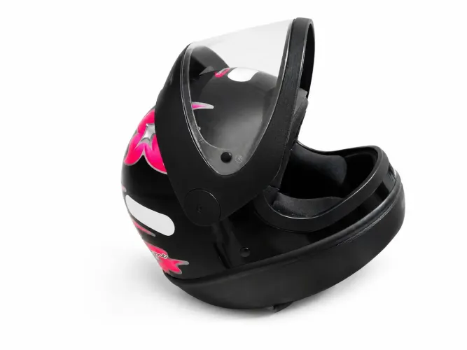 Capacete San Marino feminino 56 preto com rosa