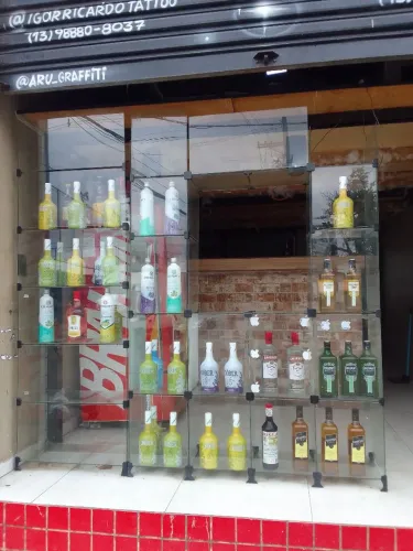 Balcão vitrine vidro adega loja