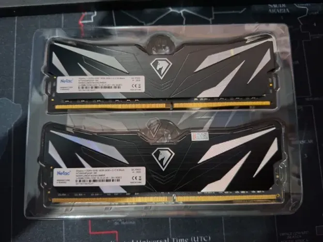 Memória DDR4 Pc 16gb Netac Shadow II (8gb x2), 3200 Mhz, CL16, NOVAS - Aceito Cartão / Pix