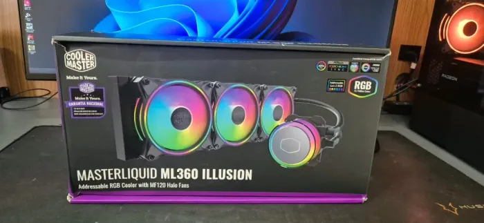 Gabinete Mid Tower Cooler Master SL600M + Water Cooler Cooler Master MasterLiquid 360mm