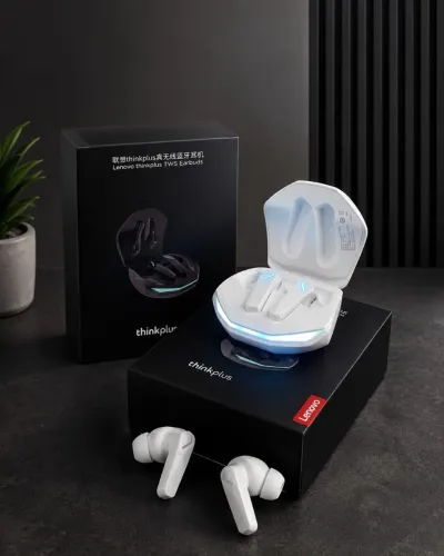 Fone Gamer Bluetooth Lenovo ThinkPlus RGB | Som HD e Baixa Latência