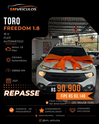 Fiat Toro Freedom 1.8 16V Flex Aut. 2021