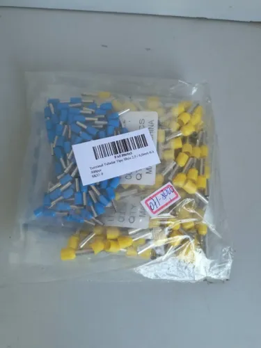 LT132 Terminal Tubular Tipo Ilhos 2,5 / 6,0mm Kit 500 Peças