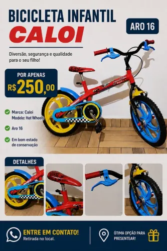 Bicicleta aro 16 Caloi