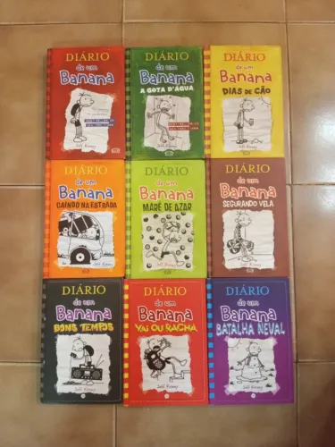 Coleção Diário de um Banana - 9 Livros Capa Dura