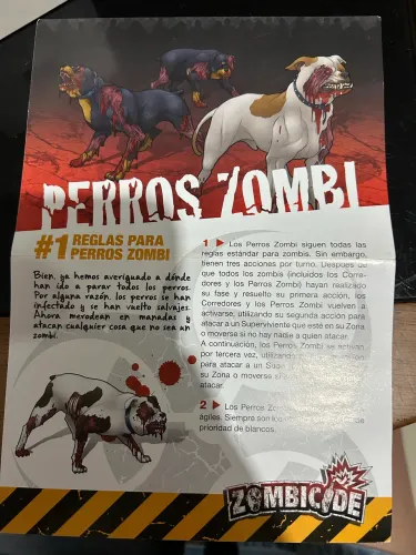 Cartas + Manual em Espanhol Zombicide Zombies DogZ set #5