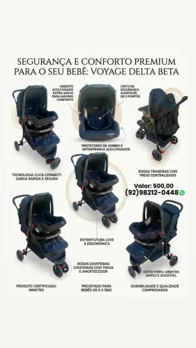Carrinho com bebê conforto