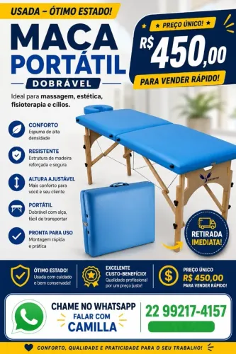 Vendo Maca dobrável portátil 