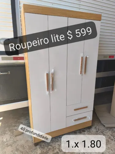 Guarda Roupa Solteiro Novo Com Divisórias Entrega Grátis