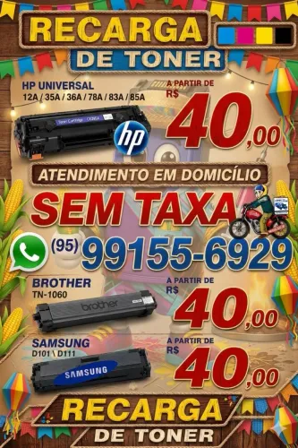 Recarga e venda de toner de impressora 