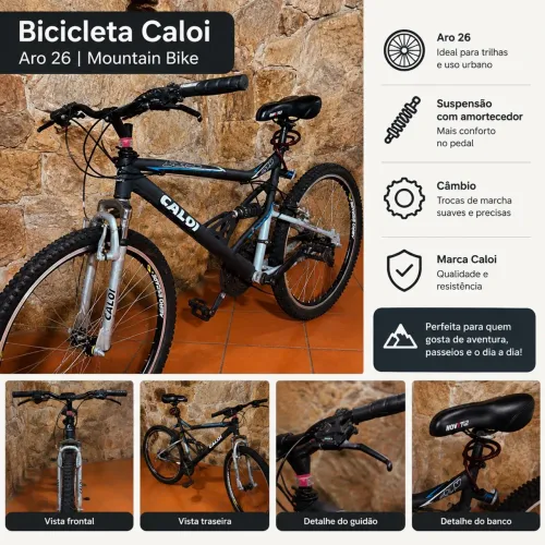 Bicicleta Caloi Aro 26 MTB Usada