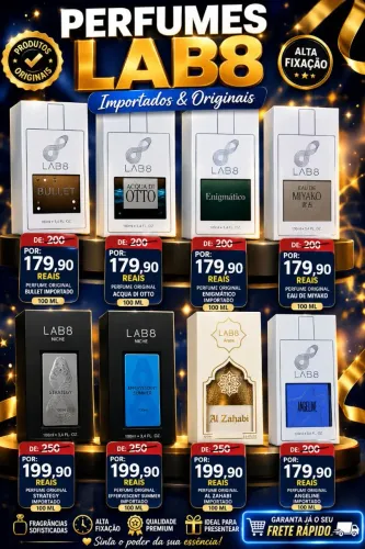 Perfumes Importados Originais LAB8 100ml | Promoção a partir de R$ 179,90 | Alta Fixação