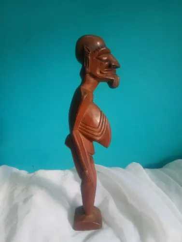 Antiga escultura em madeira Rapa Nui Kava Kava - Ilha de Páscoa 