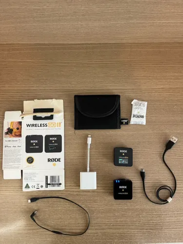 Microfone RODE Wireless GO 2 II + Adaptador Apple para Câmera Lightning