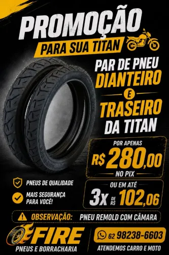 Par pneu remold Titan/fan