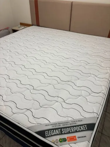Colchão King Size Ortobom Elegant Superpocket + base + Brinde! - Pouco uso