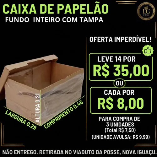 Tenho 15 caixas de papelão fundo inteiro para mudança caixas com rótulo de outra empresa