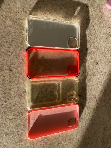 Lote capinhas iPhone11 Pro Max uma original Apple rosa branca transparente vermelho