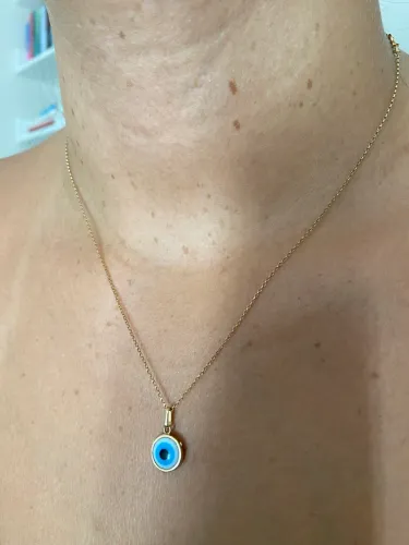 Cordão de ouro elo português pequeno 50 cm