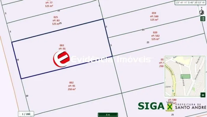 Terreno residencial à venda - Santo André, Vila Helena (250 m²)