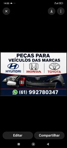 Peças Hyundai, Honda e Toyota