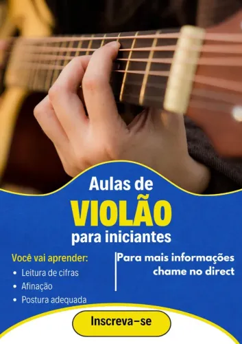 Aulas de violão, guitarra e teclado.