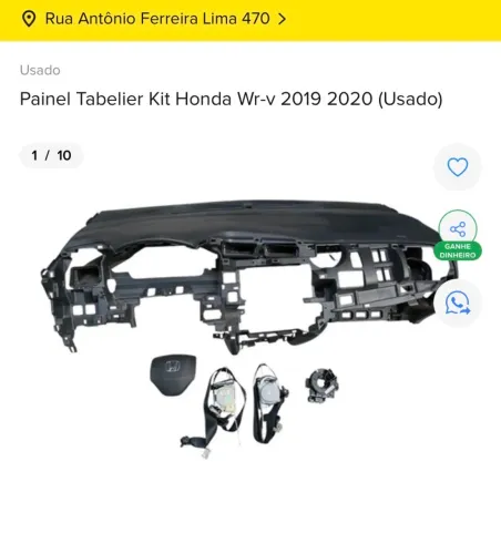 KIT AIRBAG HONDA WR-V 2019 2020