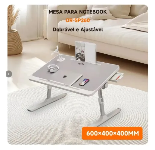 Mesa Para Notebook Home Office Ajustável Dobrável Cama Sofá