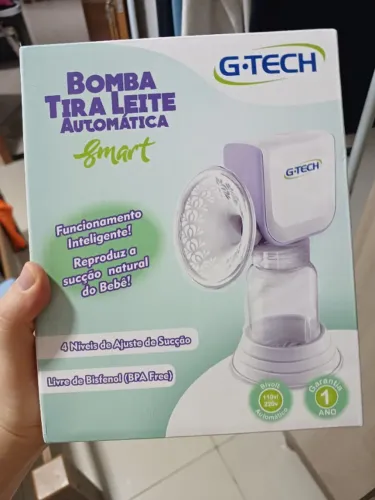 Bomba de leite elétrica nova, marca G-tech, 4 niveis de sucção, material sem BPA atoxico 