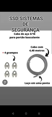Promoção de troca de cabo de aço de portão basculante