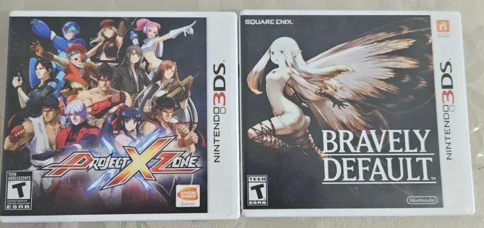 PROMOÇÃO Bravely Default e Project X Zone 3DS, em excelente estado, para colecionadores!!