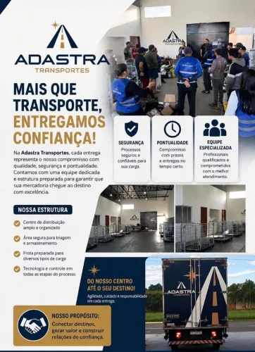 Recrutamento de Entregadores - Adastra Transportes