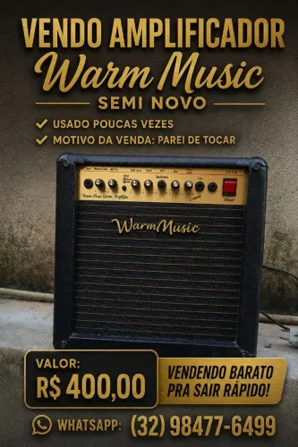 Caixa de som Warm Music muito nova. Pouco usada