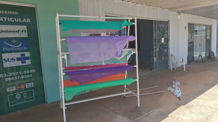 Bobineiro oara tecidos 1,50 mt mai 10 rolos de tnt